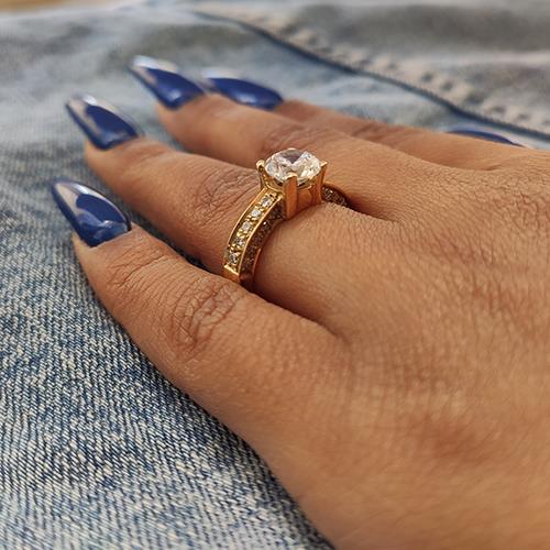 טבעת יהלומים מזהב לבן "מרסי"