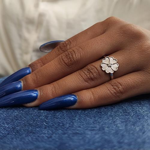 טבעת לב פרח צהוב