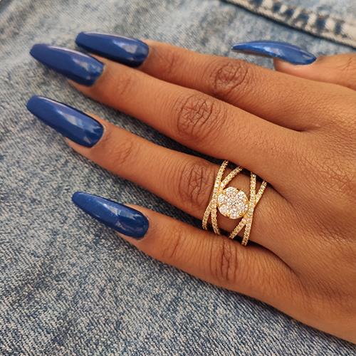 טבעת אירוסין זהב צהוב "קלאודיה"