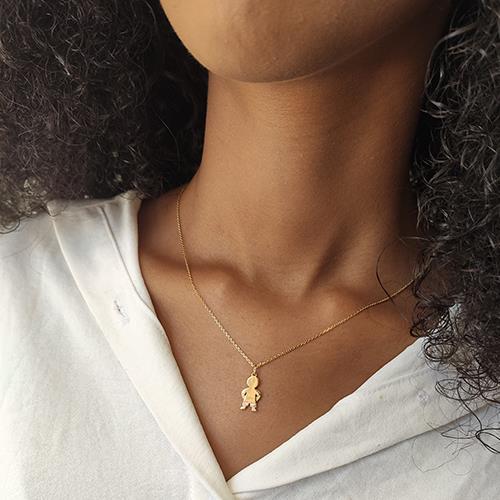 שרשרת "ילד-בן" משובצת יהלומים