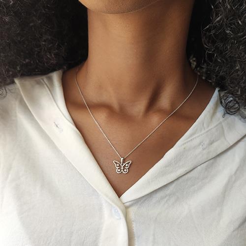 שרשרת יהלומים פרפר