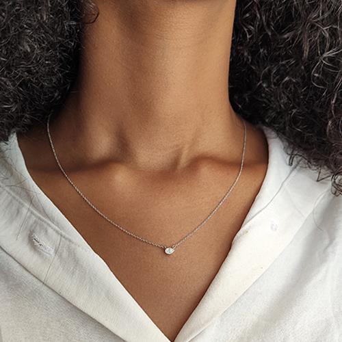 שרשרת יהלום "טיפה"