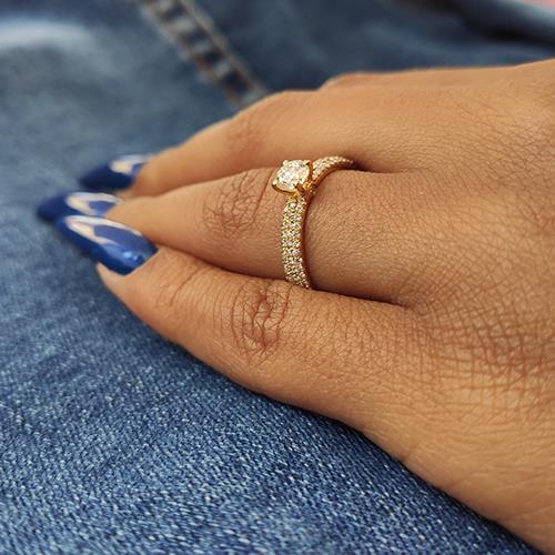 טבעת יהלומים "קיי"