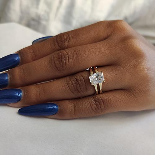 טבעת יהלום "קרולינה" זהב צהוב