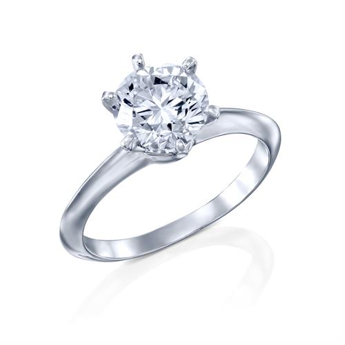 טבעת אירוסין "קנדל" זהב לבן