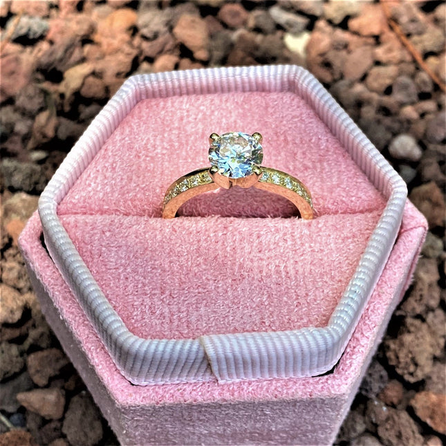 טבעת אירוסין "לנה" זהב צהוב 5