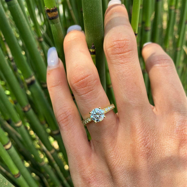 טבעת אירוסין "לנה" זהב צהוב 5