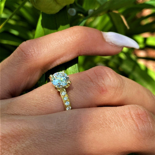 טבעת אירוסין "לנה" זהב צהוב 5