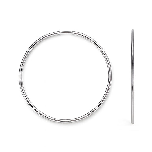 עגילי חישוק גדולים זהב צהוב בעיצוב אלגנטי ועדין קוטר 6 ס"מ