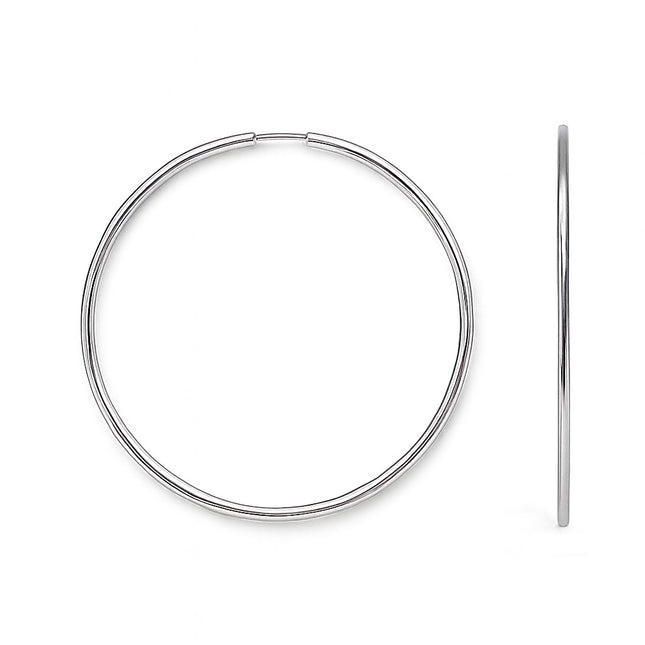 עגילי חישוק גדולים זהב צהוב בעיצוב אלגנטי ועדין קוטר 6 ס"מ