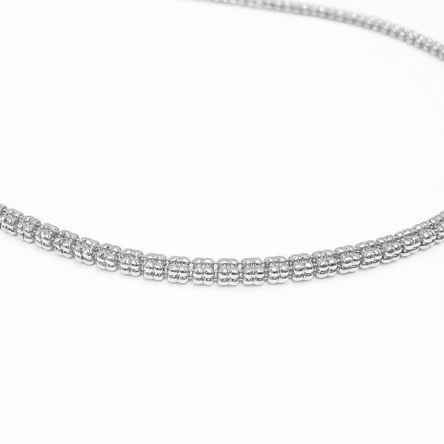 שרשרת אייס ICE מזהב צהוב 14 קראט עם חריטה יהלומית וברק מרהיב