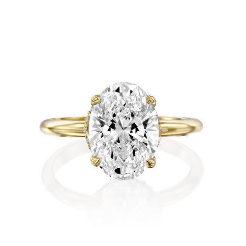 טבעת אירוסין "ג'סי" היילו קראט מזהב צהוב