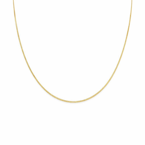 שרשרת ונציה מזהב צהוב או לבן בעיצוב חוליות בוקס מדויקות