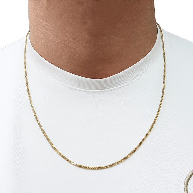 שרשרת קלאסית מזהב (דגם ספיגה) 14 קראט בעיצוב עדין ואלגנטי