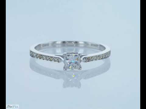 טבעת אירוסין זהב לבן