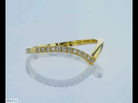 טבעת יהלומים "וי"