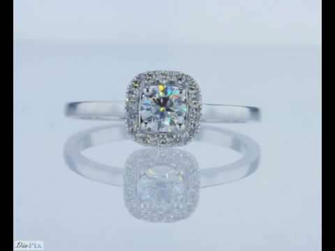 טבעת אירוסין זהב לבן "דומיניק"