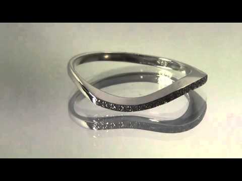 טבעת אירוסין זהב לבן "סידני" 0.15 בסגנון עדין ומיוחד