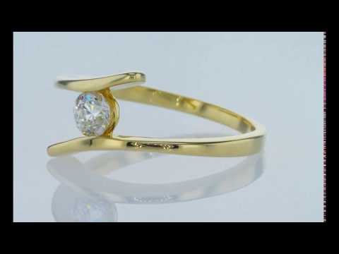 טבעת אירוסין זהב צהוב ליליאן