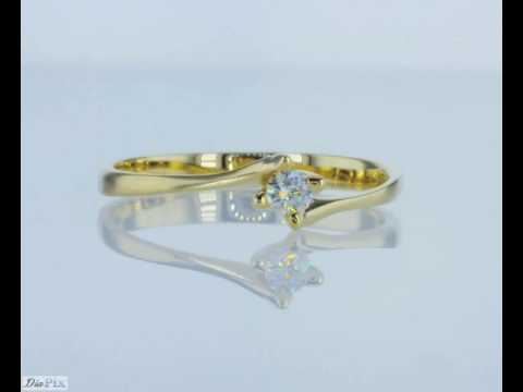 טבעת אירוסין זהב צהוב "קריסטין"