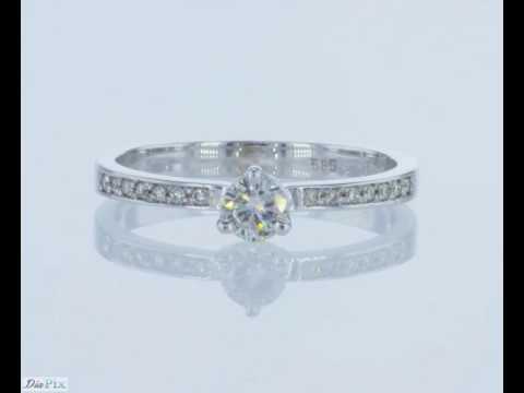 טבעת אירוסין זהב לבן "אמה"