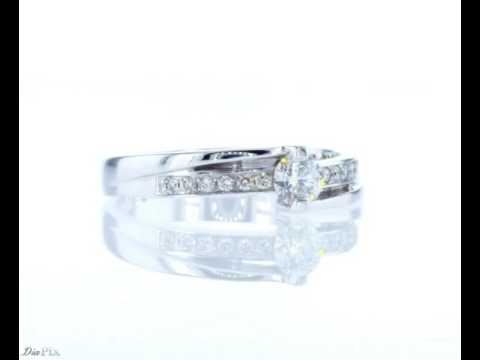 טבעת אירוסין זהב לבן "ליאן"