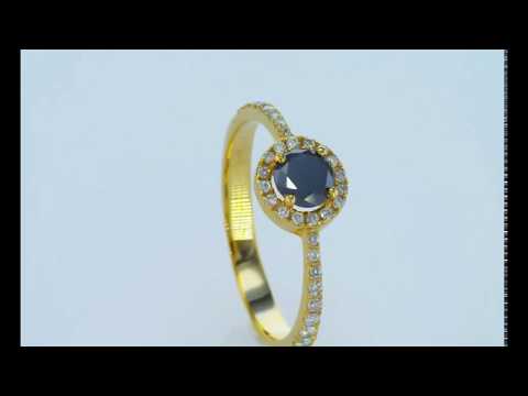 טבעת אירוסין "מיה יהלום שחור"