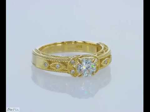 טבעת יהלומים "ליז" בעיצוב עתיק ומיוחד