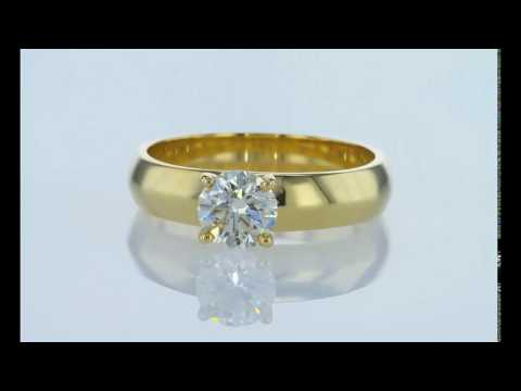 טבעת אירוסין זהב צהוב "קלואי"