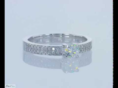 טבעת אירוסין זהב לבן "שארלוט"