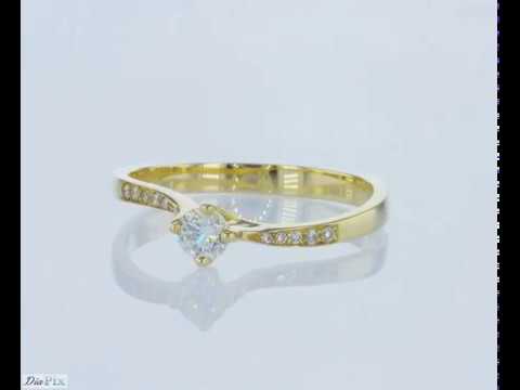 טבעת אירוסין זהב צהוב "אנג'לינה"