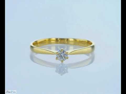 טבעת אירוסין סוליטר זהב צהוב "קייסי"