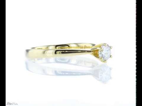 טבעת אירוסין זהב צהוב "דונה"