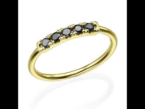 טבעת יהלומים שחורים