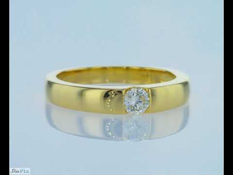 טבעת אירוסין סוליטר זהב צהוב "אליס"