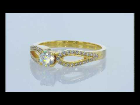 טבעת אירוסין מעוצבת "פרפר"