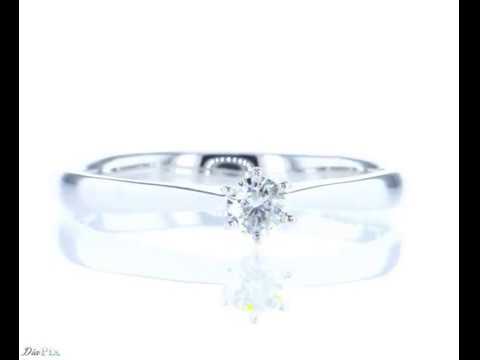 טבעת אירוסין סוליטר זהב לבן "קייסי"