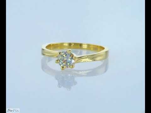 טבעת אירוסין זהב צהוב "אמנדה" 0.41 בעיצוב קלאסי