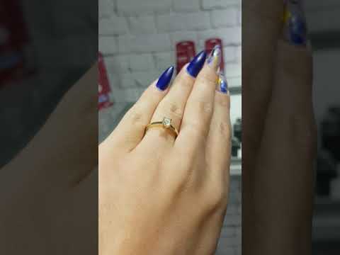 טבעת אירוסין זהב צהוב "טניה"