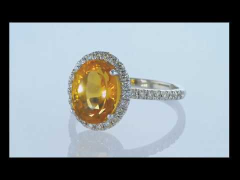 טבעת אליסון זהב לבן עם אבן סיטרין טבעית ויהלומים ליצירת מראה מואר