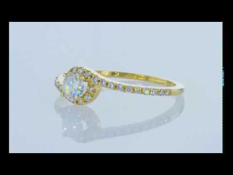 טבעת אירוסין זהב צהוב "אלין"