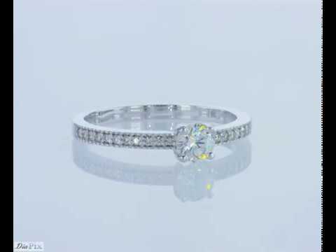 טבעת אירוסין זהב לבן "לורן"