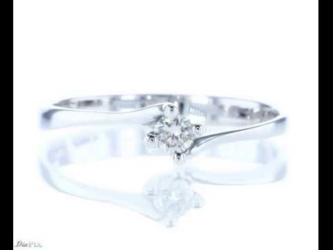 טבעת אירוסין זהב לבן "קריסטין"