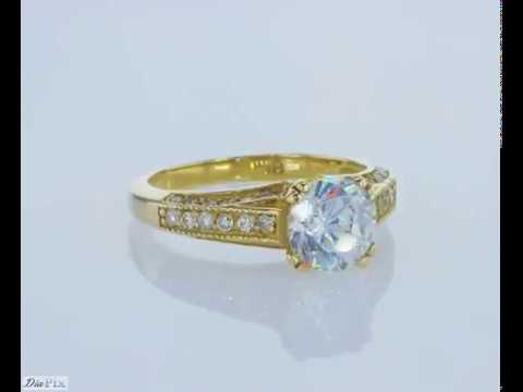 טבעת יהלומים זהב צהוב "יסמין"