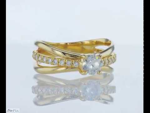 טבעת אירוסין זהב צהוב "קמרון"