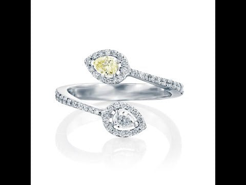 טבעת יהלומים "טיפות פנסי"