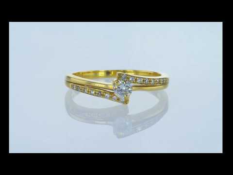 טבעת אירוסין "אלבינה" זהב צהוב