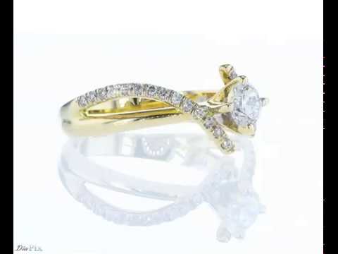 טבעת אירוסין זהב צהוב "מייגן"