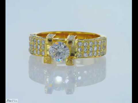 טבעת אירוסין זהב צהוב "דיאז"