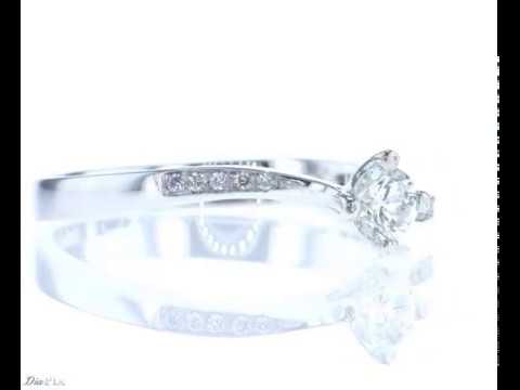 טבעת אירוסין זהב לבן "אנג'לינה"